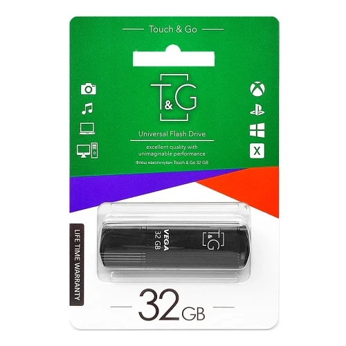 Флеш накопичувач USB 32Gb T&G Vega TG121, Black, USB 2.0 (TG121-32GBBK) - Фото 5 Флеш накопичувач USB 32Gb T&G Vega TG121, Black, USB 2.0 (TG121-32GBBK) - зображення 5