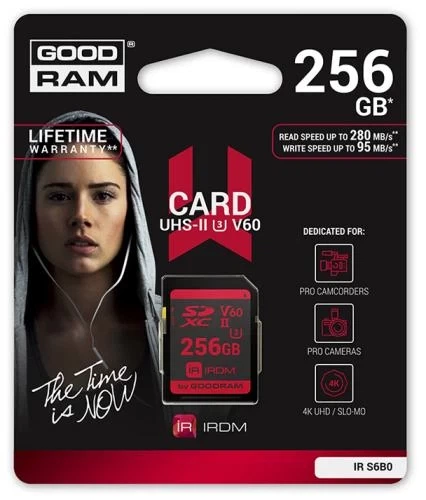 Карта памяти SDXC, 256Gb, Goodram IRDM S6B0 (IR-S6B0-2560R11) - изображение 2