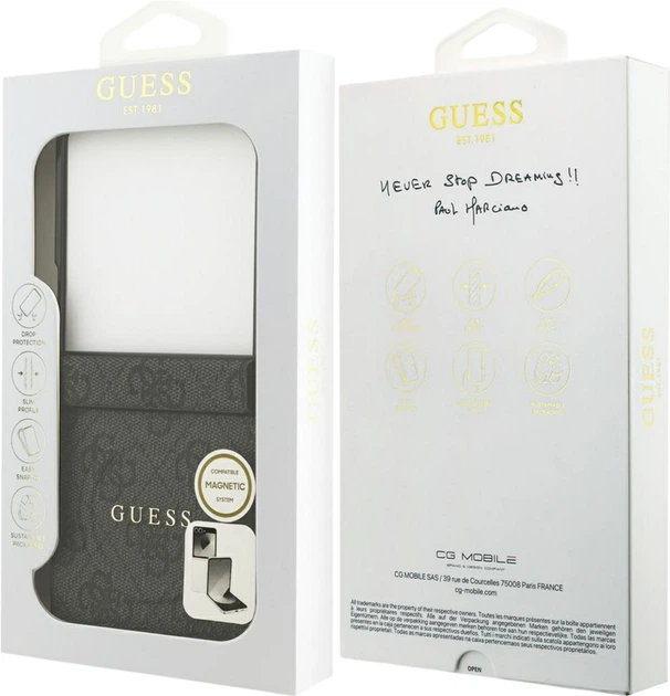 Панель Guess 4G Classic MagSafe для Samsung Galaxy Flip 7 Black (GUHMZF7P4MSEGCK) - зображення 8