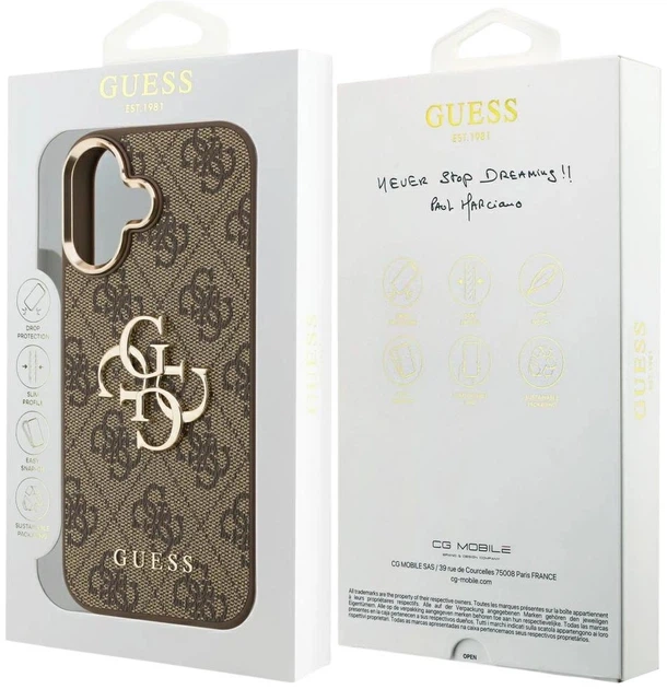 Etui Guess 4G Big 4G Classic Logo do Apple iPhone 17 Brown and Gold (3666339521912) - obraz 8
