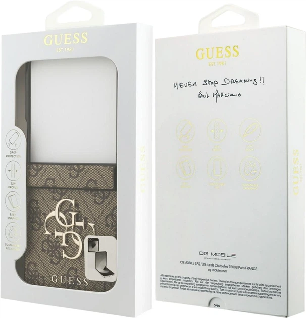 Панель Guess Big 4G Logo Classic Logo для Samsung Galaxy Flip 7 Brown (GUHCZF74GMGBR) - зображення 8