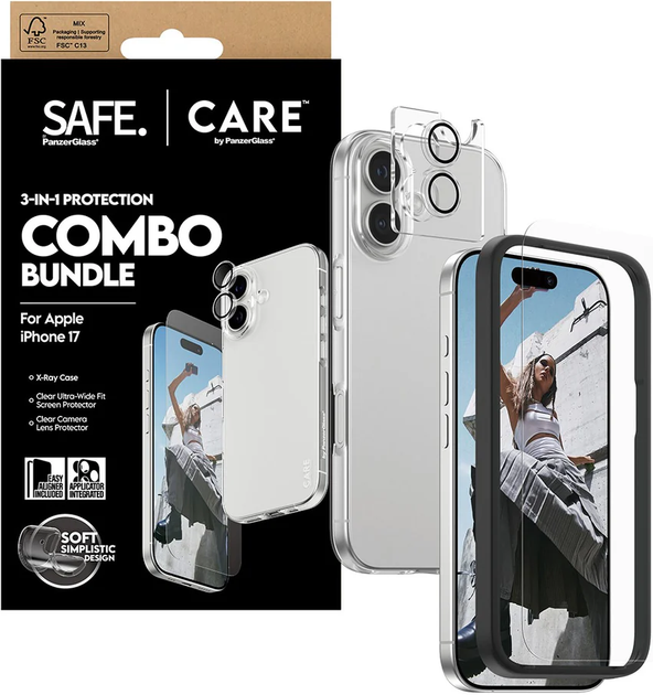 Панель PanzerGlass Fashionable 3in1 для Apple iPhone 17 Transparent (5715685027338) - зображення 3
