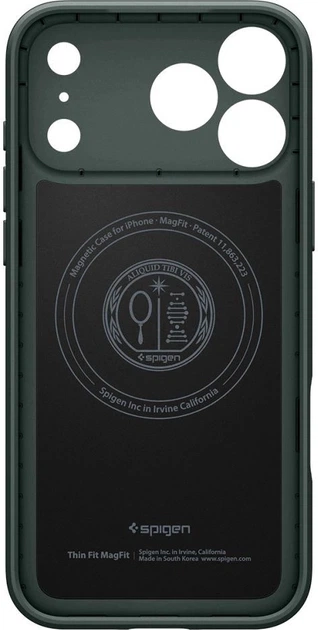 Панель Spigen Thin Fit MagSafe Case для Apple iPhone 17 Pro Max Abyss Green (ACS10275) - зображення 5