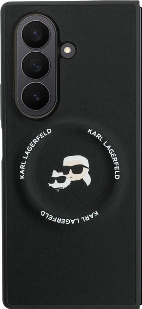 Etui plecki Karl Lagerfeld Karl&Choupette Pins MagSafe do Samsung Galaxy Fold 7 Black (KLHMZFD7PSMLRKCK) - obraz 2