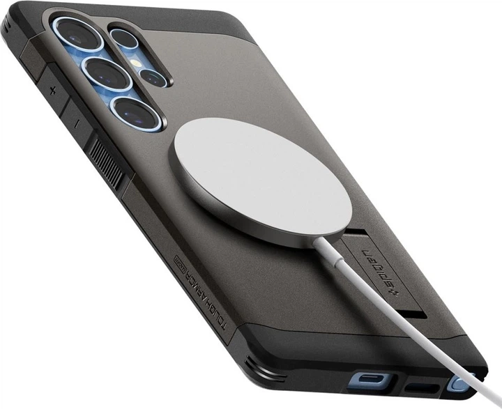 Панель Spigen Tough Armor MagSafe Case для Samsung Galaxy S25 Ultra Gray (SPN16595) - зображення 9