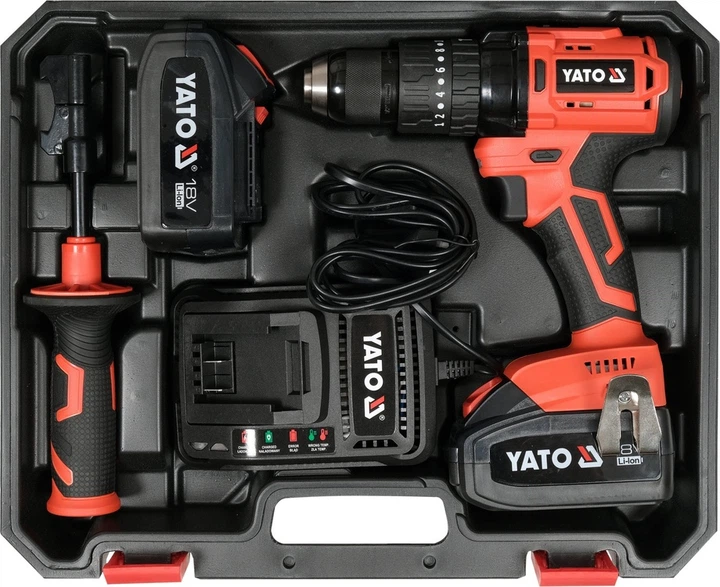 Дриль-шуруповерт ударний YATO 18 В 75 Нм 2 акумулятори 3 Аг (YT-82791) - зображення 6