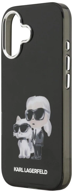 Etui Karl Lagerfeld IML Aquarelle Karl & Choupette & Logo MagSafe do Apple iPhone 17 Black (3666339531171) - obraz 5