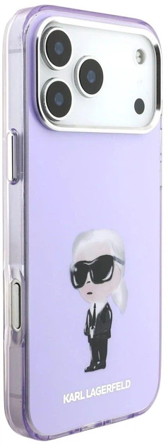 Etui Karl Lagerfeld IML Aquarelle Karl & Choupette & Logo MagSafe do Apple iPhone 17 Pro Max Purple (3666339531522) - obraz 4