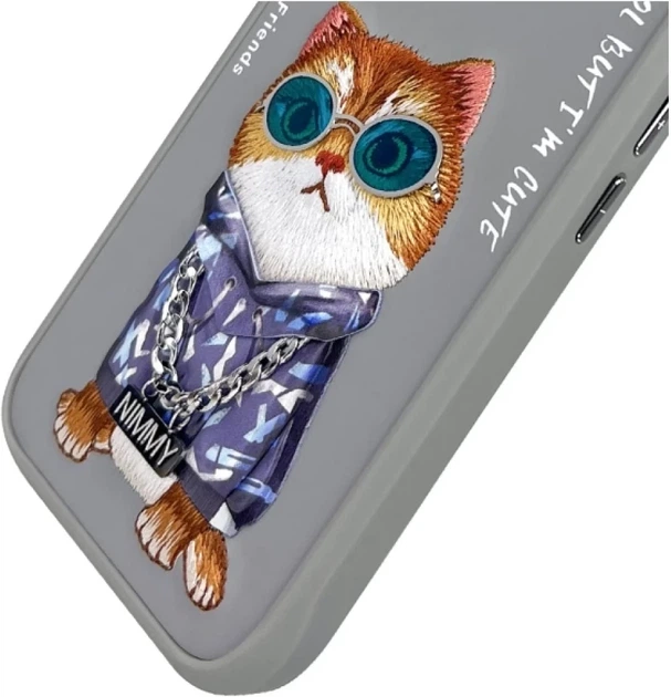 Панель Nimmy Glasses Cool Cat для Apple iPhone 16 Grey (6971080319365) - зображення 8