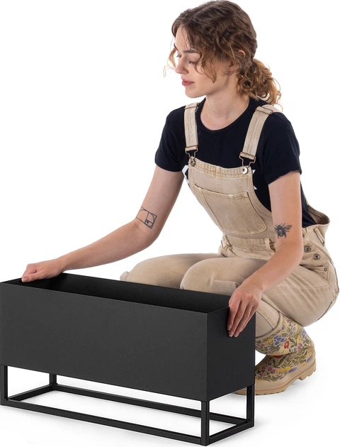 Квітник з горщиком Kadax 60x30 см Чорний (K10699) - зображення 8