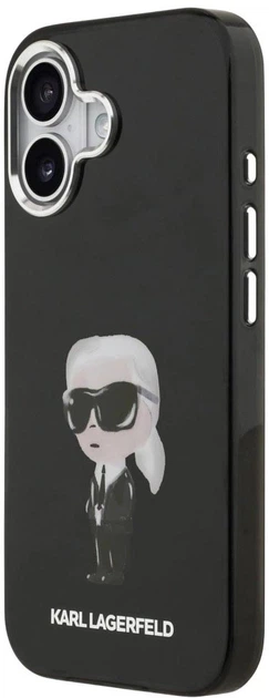 Etui Karl Lagerfeld IML Aquarelle Karl & Logo MagSafe do Apple iPhone 17 Black (3666339531652) - obraz 2