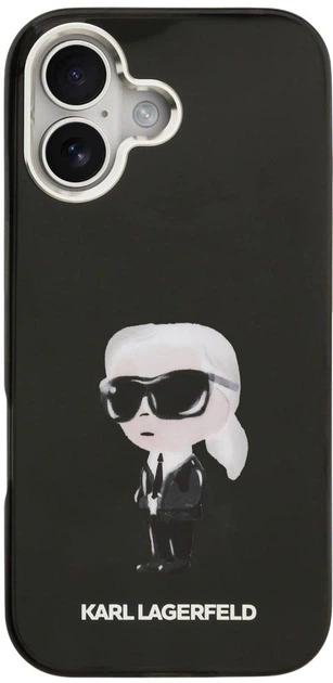 Etui Karl Lagerfeld IML Aquarelle Karl & Logo MagSafe do Apple iPhone 17 Black (3666339531652) - obraz 3