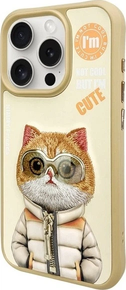 Панель Nimmy Cool&Cute 2.0 Cat для Apple iPhone 15 Pro Khaki (6971080310843) - зображення 2