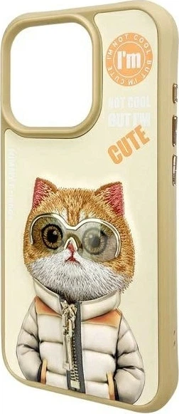 Панель Nimmy Cool&Cute 2.0 Cat для Apple iPhone 15 Pro Khaki (6971080310843) - зображення 3