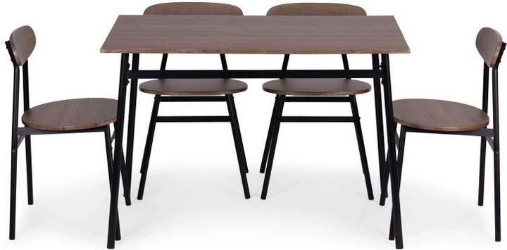 Zestaw mebli ModernHome by Multistore stół do jadalni 110 x 70 cm, 4 krzesła (OSLO-WD) - obraz 3
