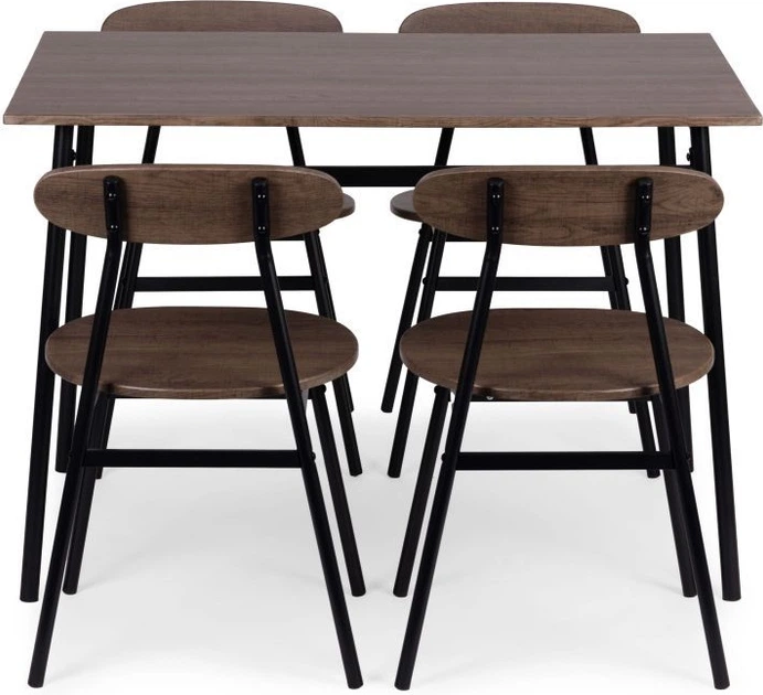 Zestaw mebli ModernHome by Multistore stół do jadalni 110 x 70 cm, 4 krzesła (OSLO-WD) - obraz 4