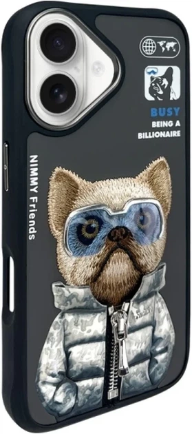 Панель Nimmy Cool&Cute 2.0 Dog для Apple iPhone 16 Black (6971080319396) - зображення 2