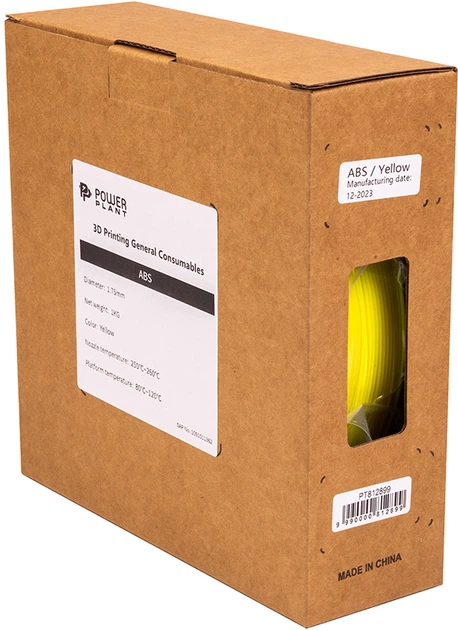 Filament do wkładu PowerPlant Filament do 3D drukarki 1.75 mm 1 kg Yellow (PT812899) - obraz 3