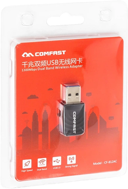 Wi-Fi адаптер Comfast CF-812AC - зображення 3