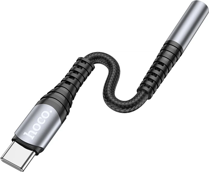 Kabel-adapter Hoco LS33 Type-C Digital 3.5 Audio converter Metal Gray (6931474761163) - obraz 6