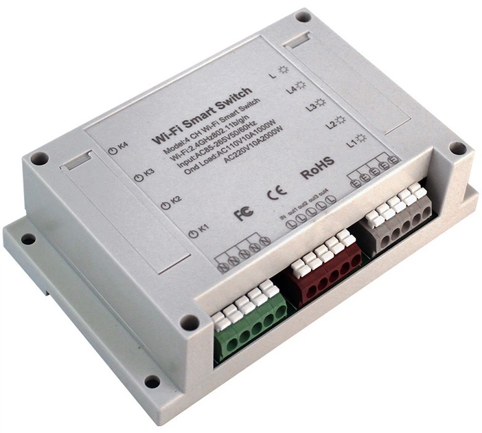 Розумний 4-канальний перемикач Tuya Wi-Fi (HS081362) - зображення 3