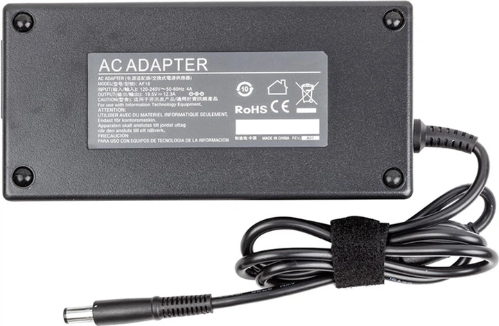 Блок живлення PowerPlant для ноутбука Dell 220V, 19.5V 240W 12.3A (7.4*5.0) (DE240J7450) - зображення 1