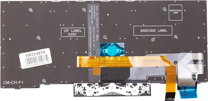 Klawiatura do laptopa PowerPlant Lenovo Thinkpad X13 black, podświetlenie, trackpoint (KB314874) - obraz 3