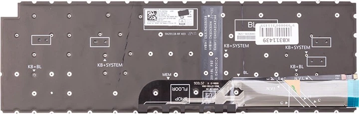 Клавіатура для ноутбука PowerPlant Dell Vostro 15 3510 3515, чорна, підсвічування (KB311439) - зображення 3