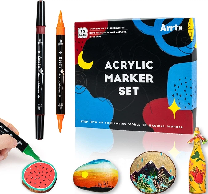 Markery akrylowe Arrtx AACM-03-32 32 kolory (LC302802) - obraz 11