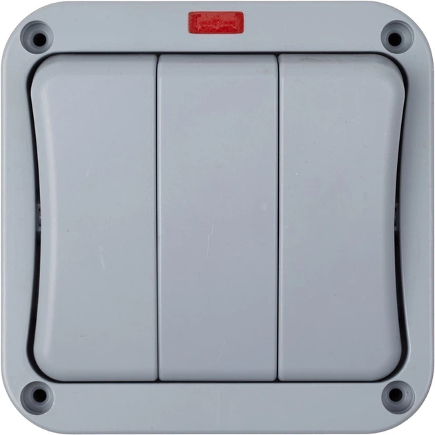 Всепогодний вимикач HiSmart 3 вимикачі IP66 EU (EL240272) - зображення 2