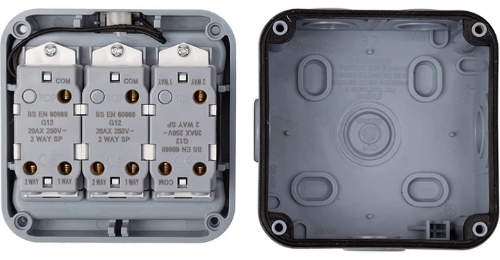 Всепогодний вимикач HiSmart 3 вимикачі IP66 EU (EL240272) - зображення 3