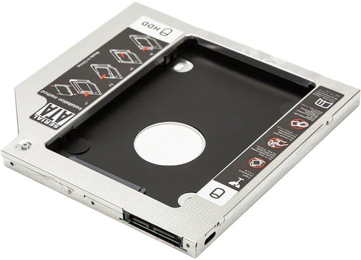 Кишеня-адаптер PowerPlant для приєднання 2.5" HDD/SSD SATA 3.0 9.5 мм (HB390007) - зображення 3