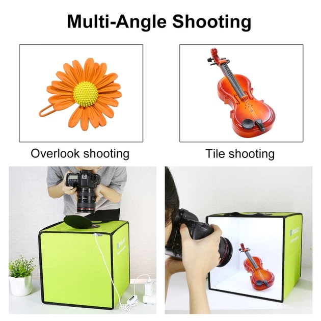 Лайткуб (фотобокс) для предметної зйомки Puluz PU5032 30x30x30 см Зелений (PU5032G) - зображення 6