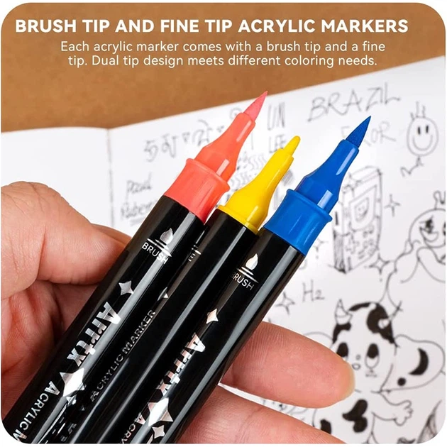 Markery Arrtx Akrylowe Dwustronne AACM-03-24B 24 kolory (LC303304) - obraz 7