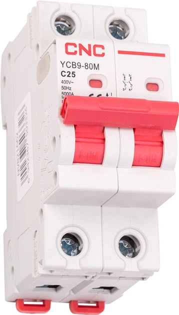 Modułowy wyłącznik automatyczny CNC Electric YCB9-80M 2P C25 6ka (NV821518) - obraz 4