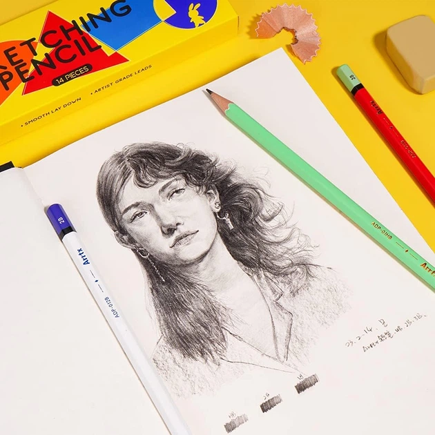 Zestaw profesjonalnych ołówków do rysowania Arrtx 14 szt. (AOP-0114A) - obraz 5