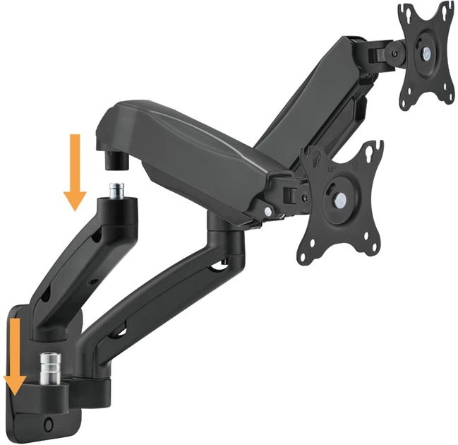 Настінне кріплення HiSmart для двох моніторів 17"-32" (HS083205) - зображення 6