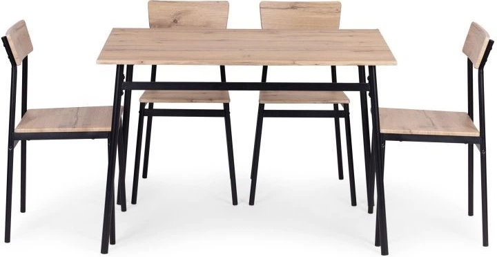 Zestaw mebli ModernHome by Multistore stół do jadalni 110 x 70 cm, 4 krzesła (MALMO-O) - obraz 3