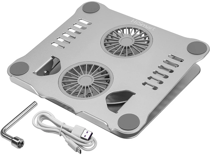 Podstawka chłodząca do laptopa HiSmart SX-LS111B Silver (HS083298) - obraz 5