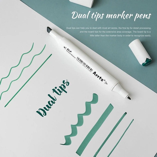 Markery alkoholowe Arrtx Alp ASM-0290B 90 kolorów (LC302475) - obraz 3