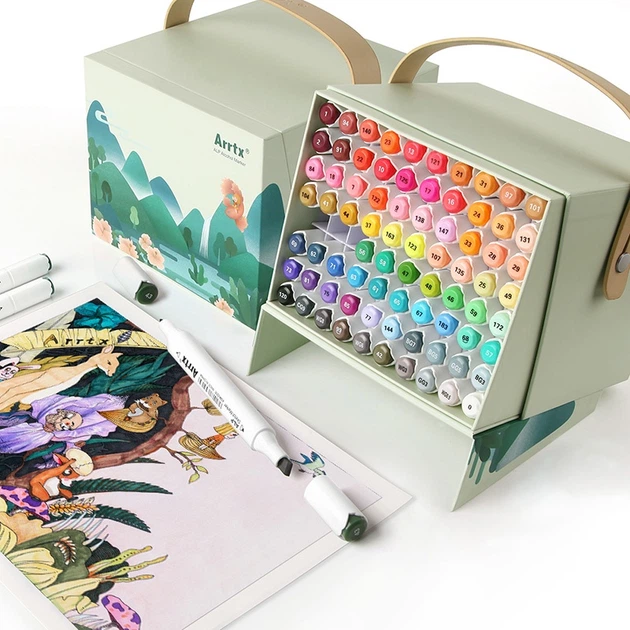 Markery alkoholowe Arrtx Alp ASM-0280A 80 kolorów (LC302192) - obraz 9