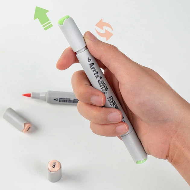 Markery alkoholowe Arrtx Oros ASM-03-PT01 40 kolorów odcienie pastelowe (LC302628) - obraz 8