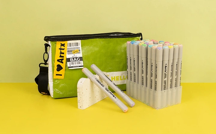 Markery alkoholowe Arrtx Oros ASM-03-PT01 40 kolorów odcienie pastelowe (LC302628) - obraz 11