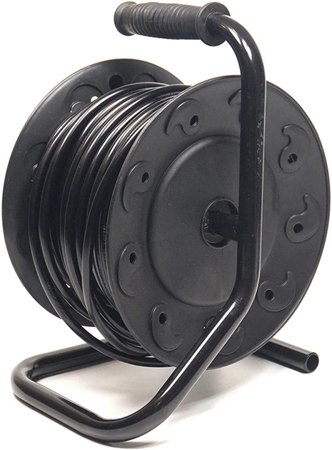 Подовжувач на котушці PowerPlant 25 м, 3x2.5мм2, 16А, 4 розетки, морозостІйкий (JY-2002/25) (PPRA16M25S4L) - зображення 2