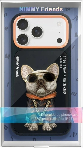 Панель Nimmy Glasses Cool Dog для Apple iPhone 17 Pro Black (6971080313561) - зображення 2
