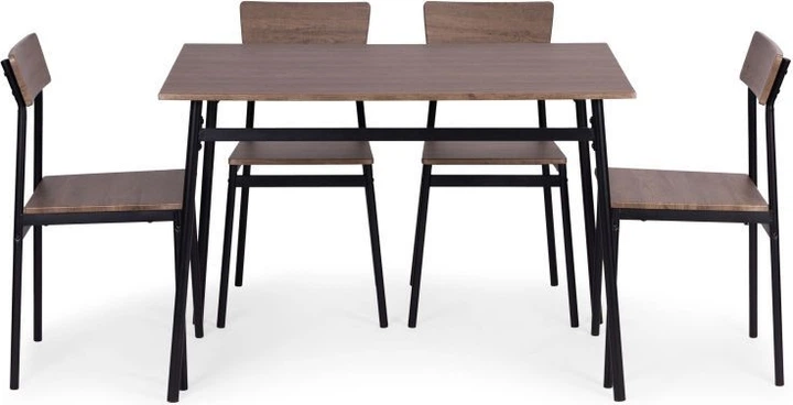 Zestaw mebli ModernHome by Multistore stół do jadalni 110 x 70 cm, 4 krzesła (MALMO-WD) - obraz 3