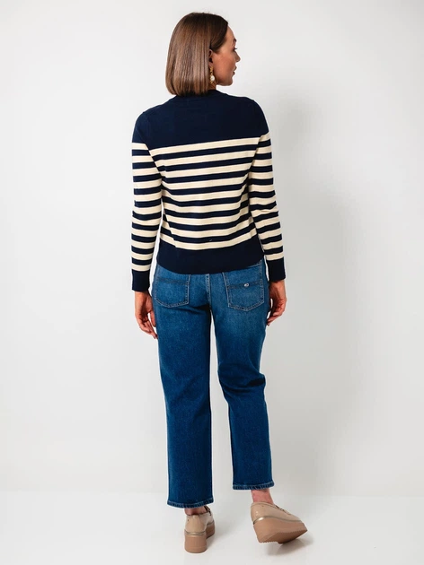 Sweter damski Tommy Hilfiger WW0WW44984-0FA XS Granatowy/Beżowy (8720638711247) - obraz 2