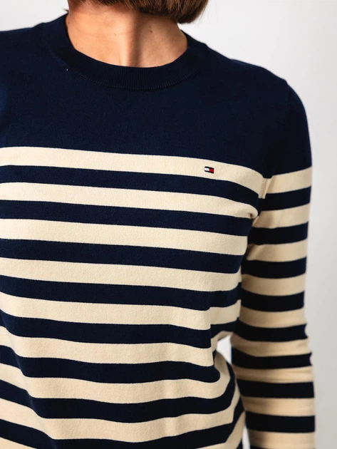 Sweter damski Tommy Hilfiger WW0WW44984-0FA S Granatowy/Beżowy (8720638711254) - obraz 4