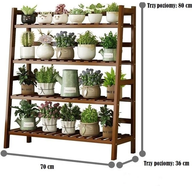 Stojak na kwiaty Hedo 3-poziomowy 70 cm 82695 (5904041140167) - obraz 2