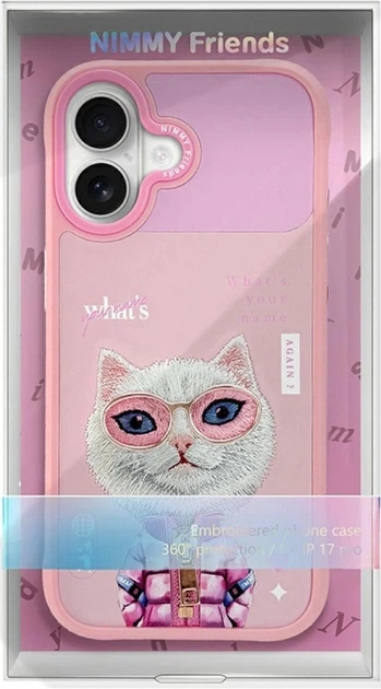 Etui plecki Nimmy Cool&Cute 2.0 Cat do Apple iPhone 17 Pink (6971080313783) - obraz 6